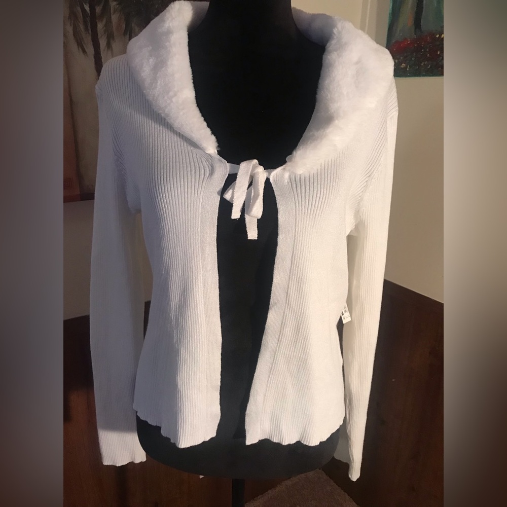 NOBO sweater cardigan size XXL white